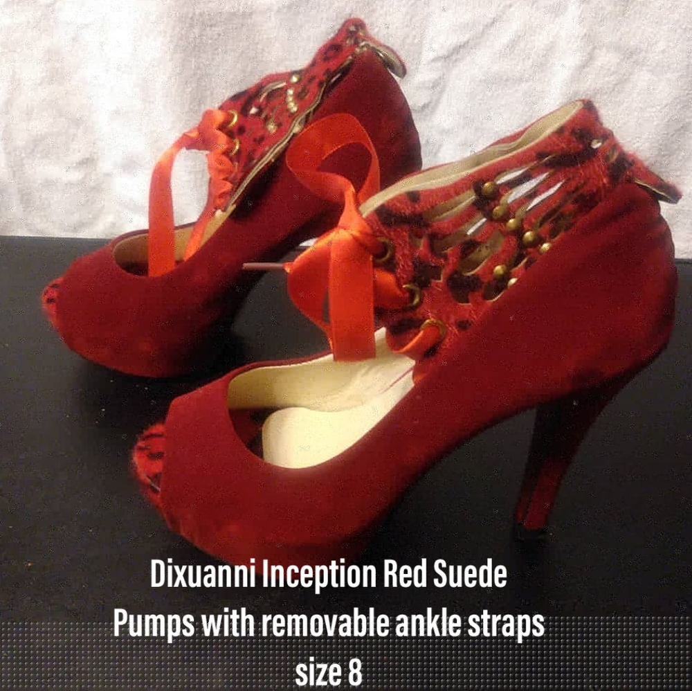 Dixuanni Inception Red Suede Pumps size 8